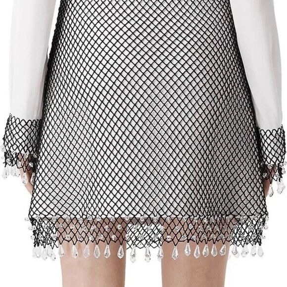 Burberry Gloria Crystal-Embellished Wool-Blend Skirt size 6 NWT $2050 - Picture 7 of 10